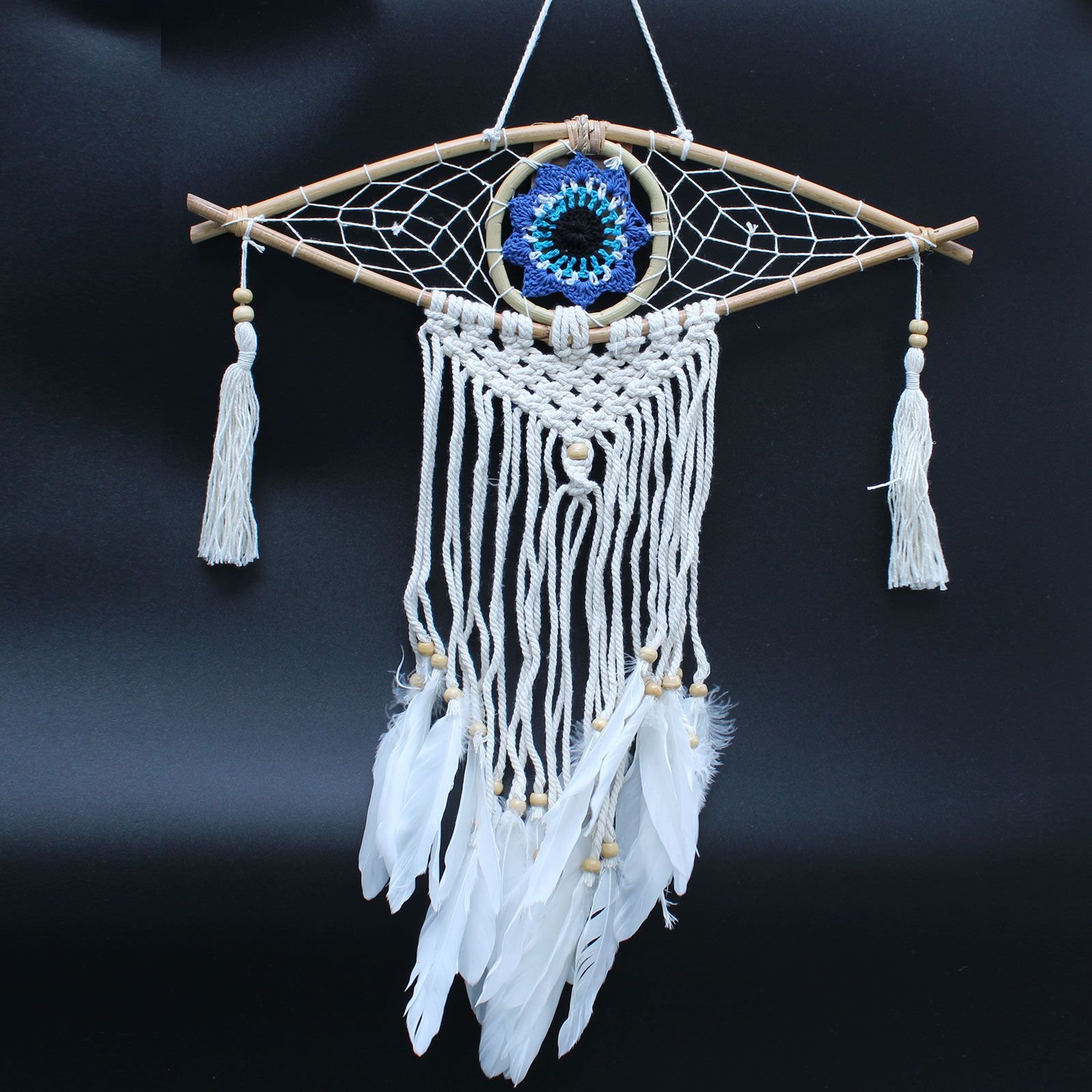 Protection Dream Cather - Sm Macrame Eye Assorted Colours - imagine 8