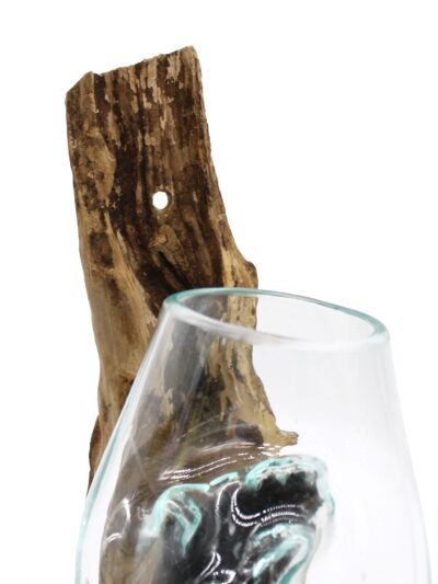 Molten Glass on Wood - Hanging Bowl