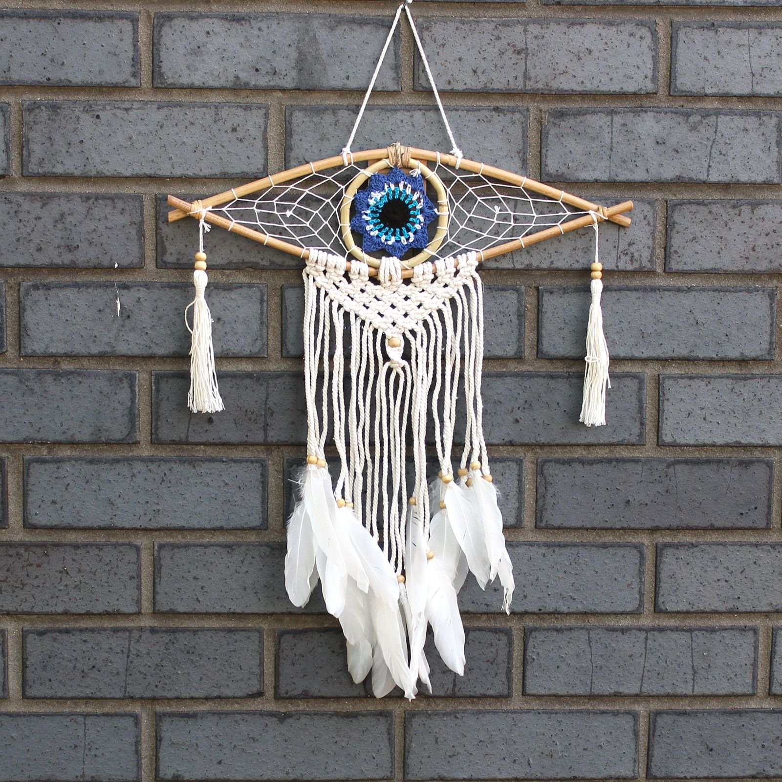 Protection Dream Cather - Sm Macrame Eye Assorted Colours - imagine 9