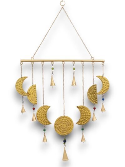Indian Chimes - Brass Moon Phases Chimes - 43x40cm