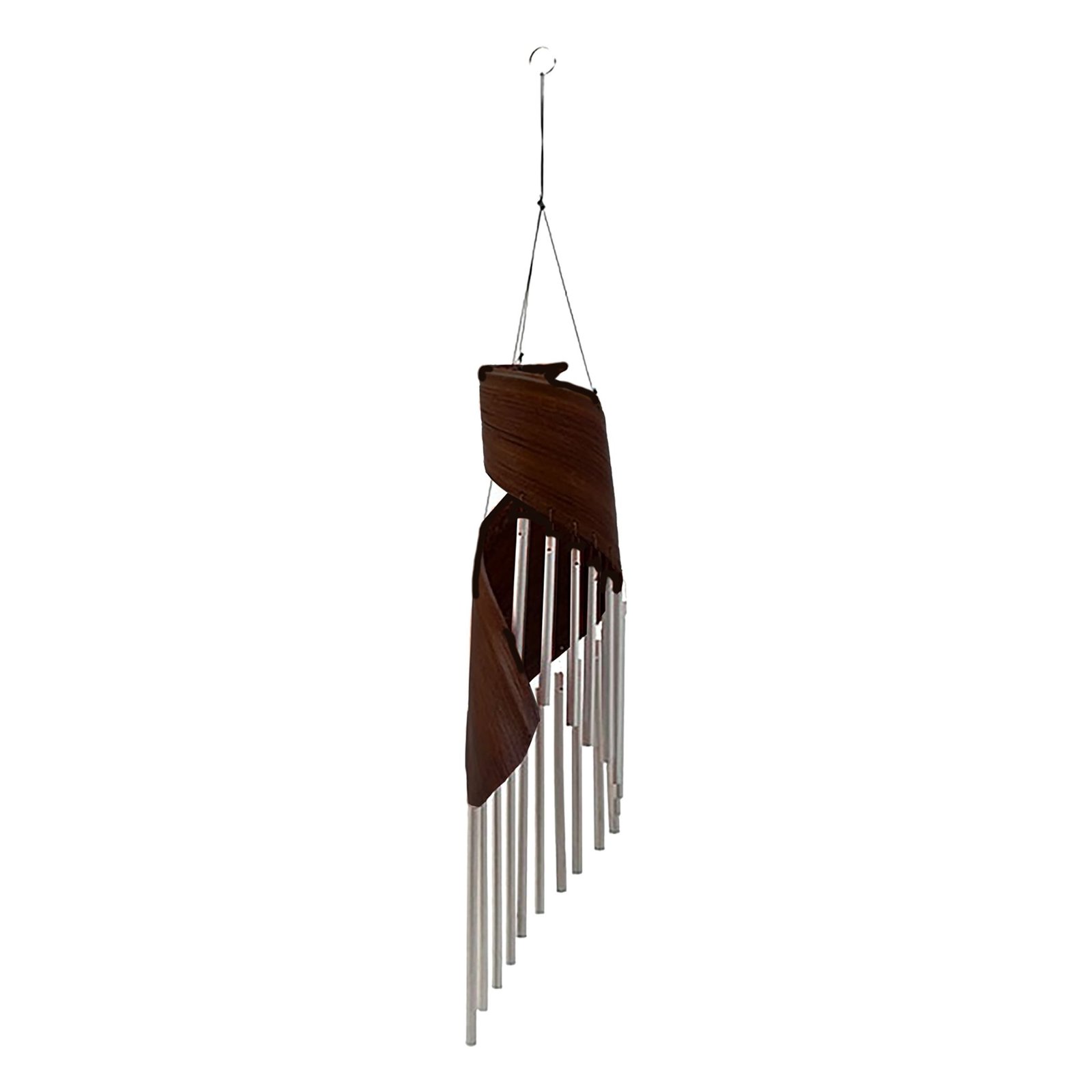 Coconut Leaf Wind Chimes - Chocolate - imagine 2