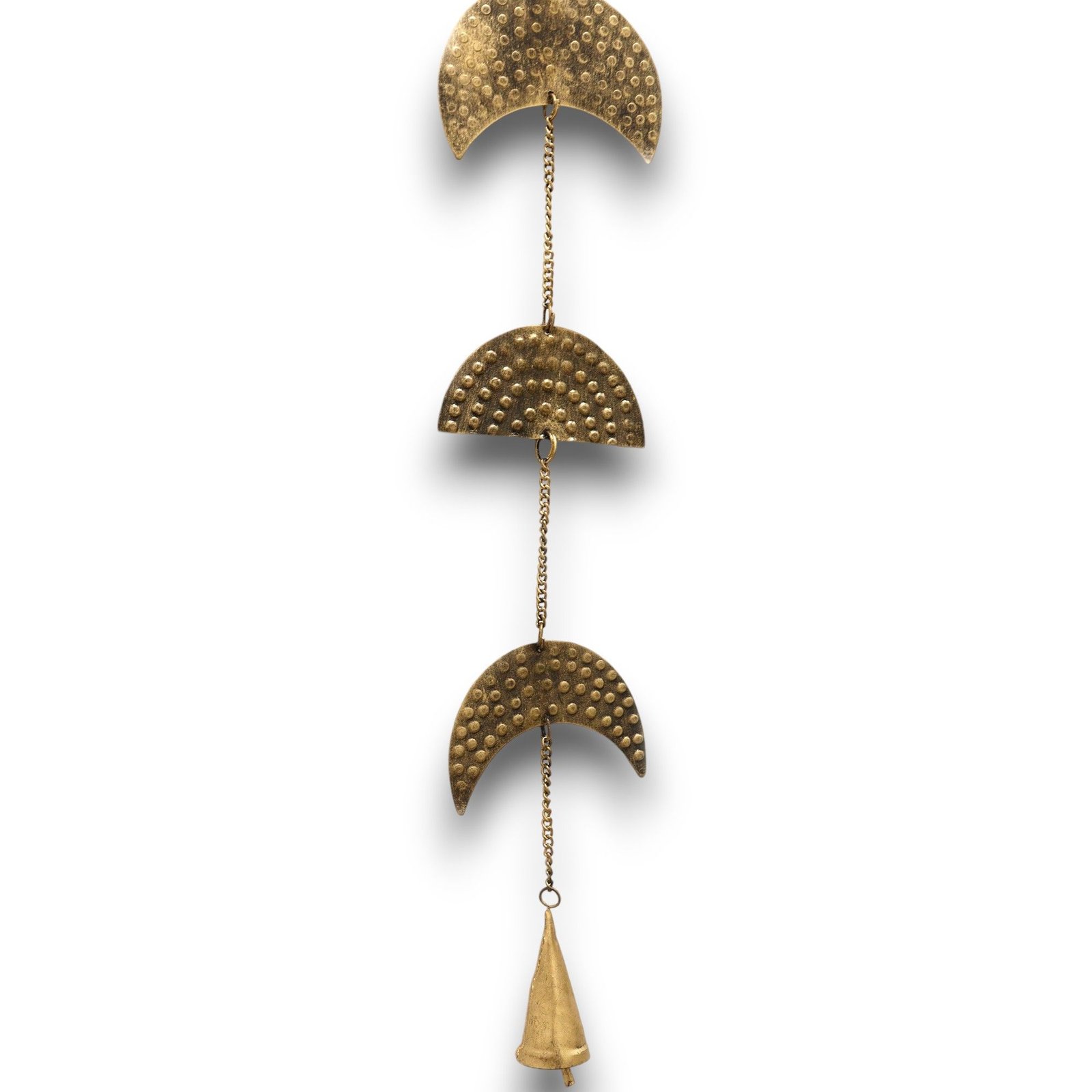 Indian Chimes - Brass Moon Phases Drop with Bell - 25cm - imagine 2