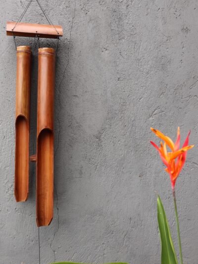 Bamboo Windchime - Natural finish - 4 Big Tubes