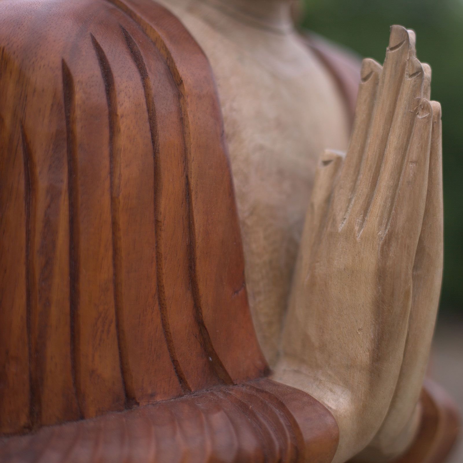 Hand Carved Buddha Statue - 60cm Welcome - imagine 5
