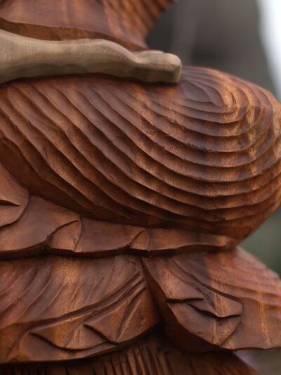 Hand Carved Buddha Statue - 30cm Thinking