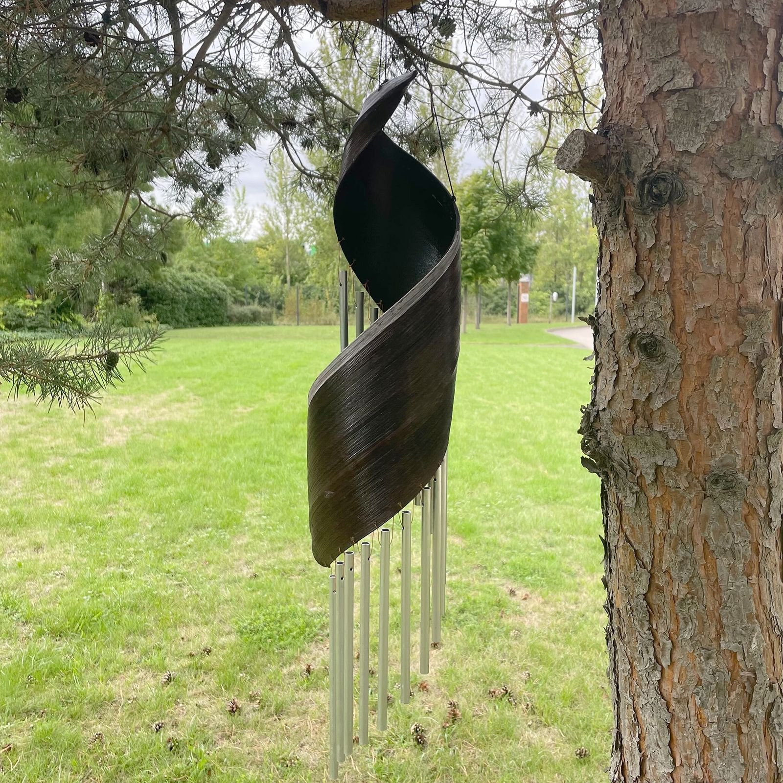 Coconut Leaf Wind Chimes - Chocolate - imagine 6