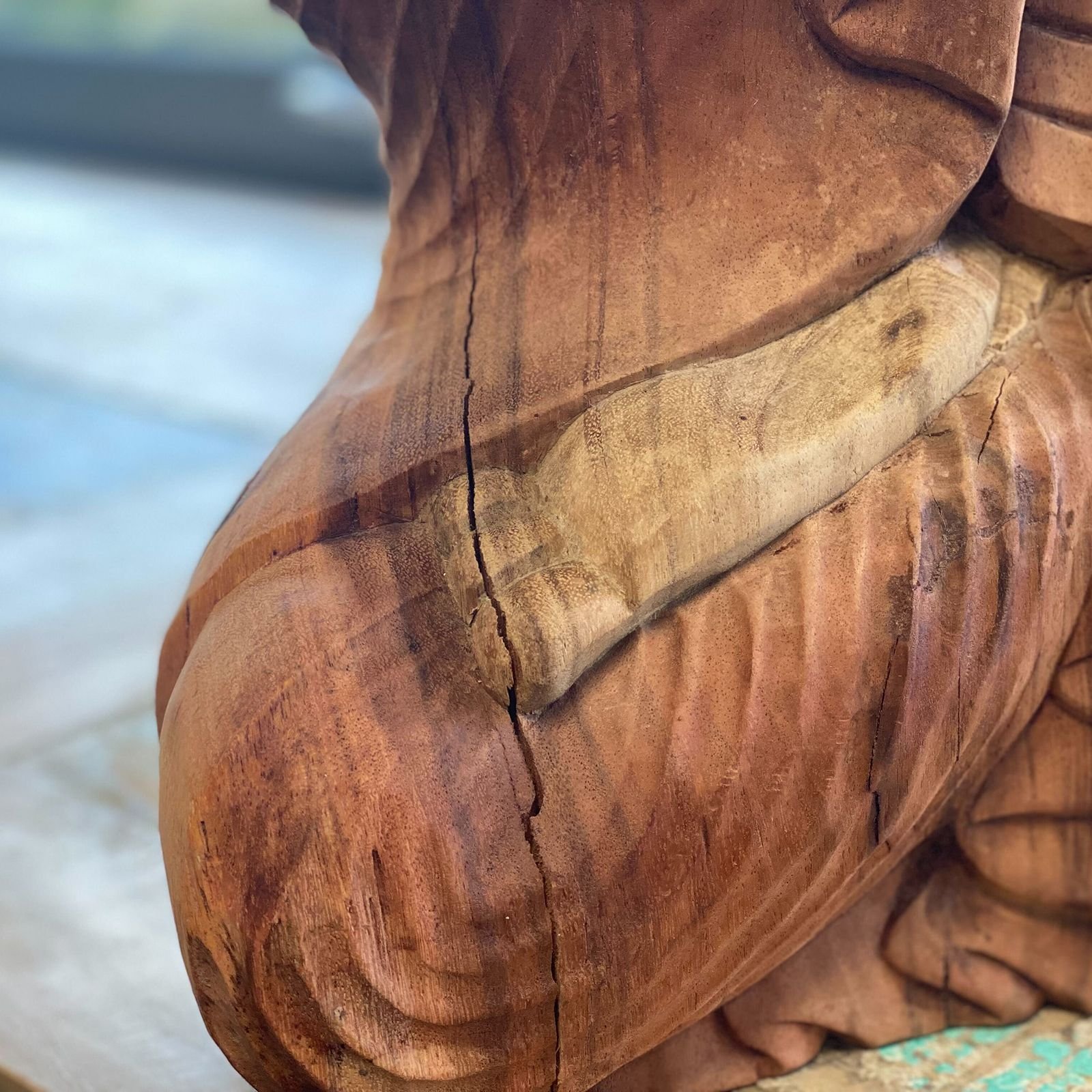 Hand Carved Buddha Statue - 60cm Two Hands - imagine 7