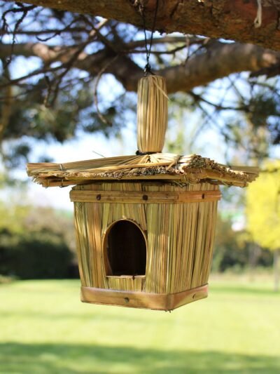 Small Square Seagrass Bird Box 18x13cm