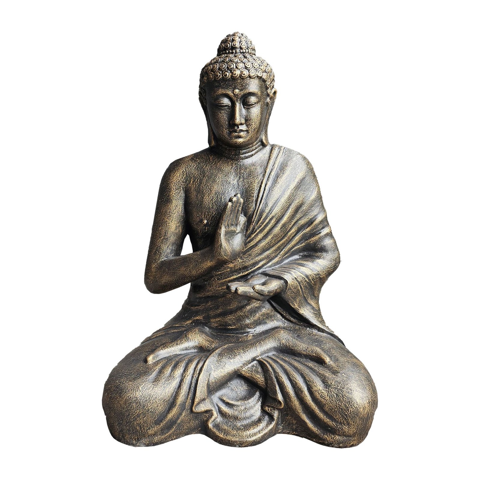 Buddha mare, auriu antic, în meditație, în stupa - 1,5 m - imagine 2