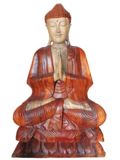 Hand Carved Buddha Statue - 80cm Welcome