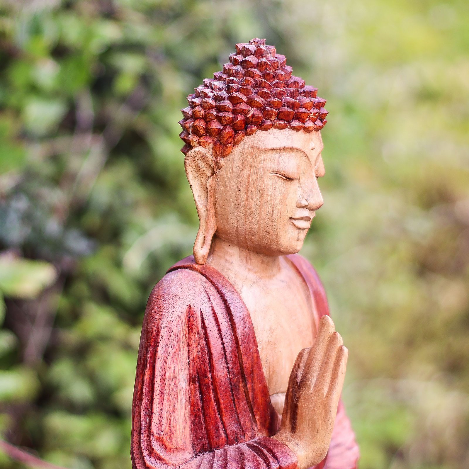 Hand Carved Buddha Statue - 30cm Teaching Transmission - imagine 8