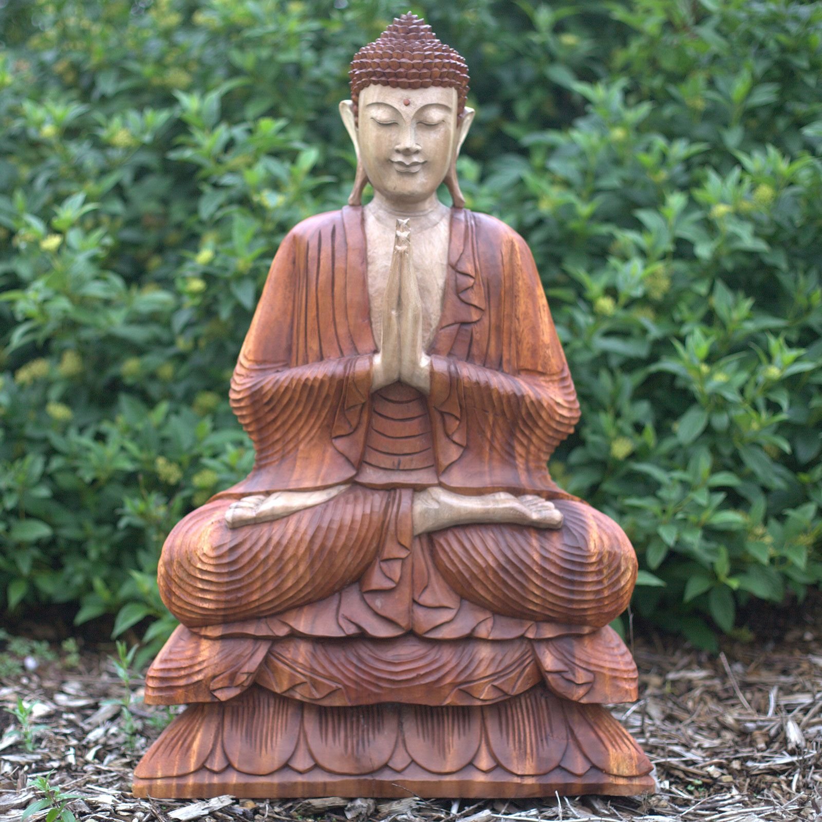 Hand Carved Buddha Statue - 80cm Welcome - imagine 6