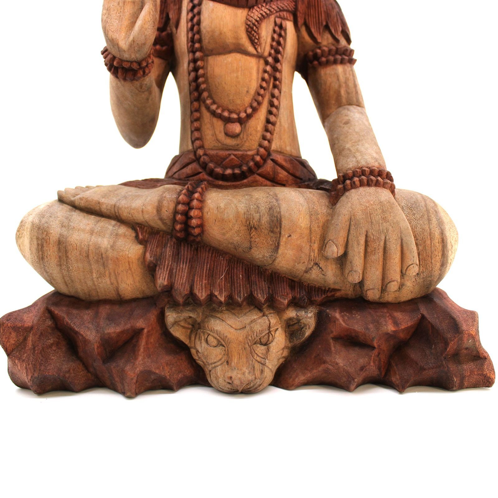 Hand Carved Buddha Statue - Shiva with Cobra - 50cm - imagine 4