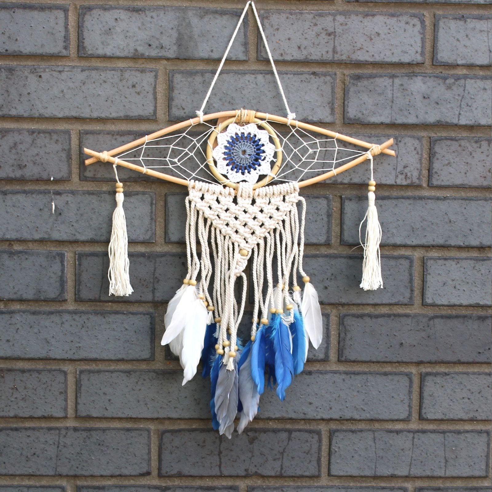 Protection Dream Cather - Sm Macrame Eye Assorted Colours - imagine 3