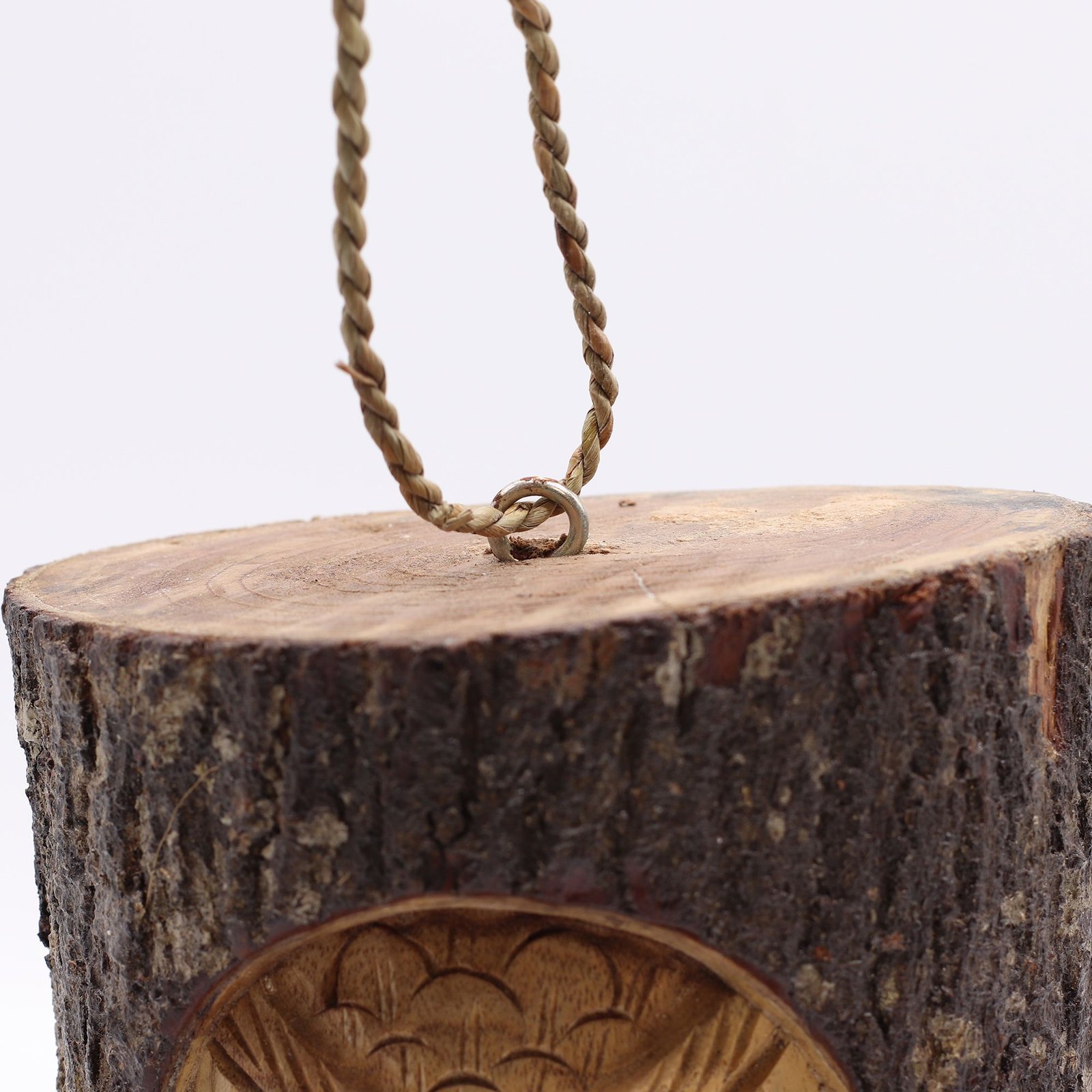Tree Trunk Face - Bird House - Wise Owl - imagine 3