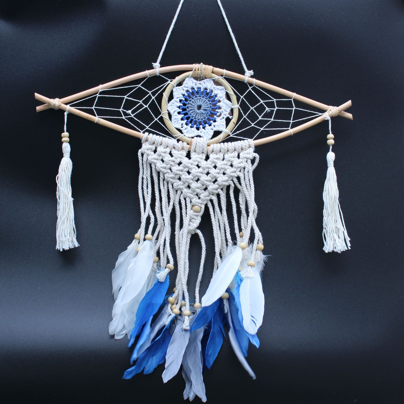 Protection Dream Cather - Sm Macrame Eye Assorted Colours - imagine 2