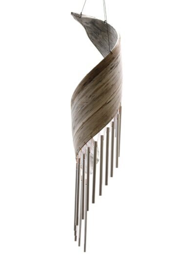Coconut Leaf Wind Chimes - Whitewash
