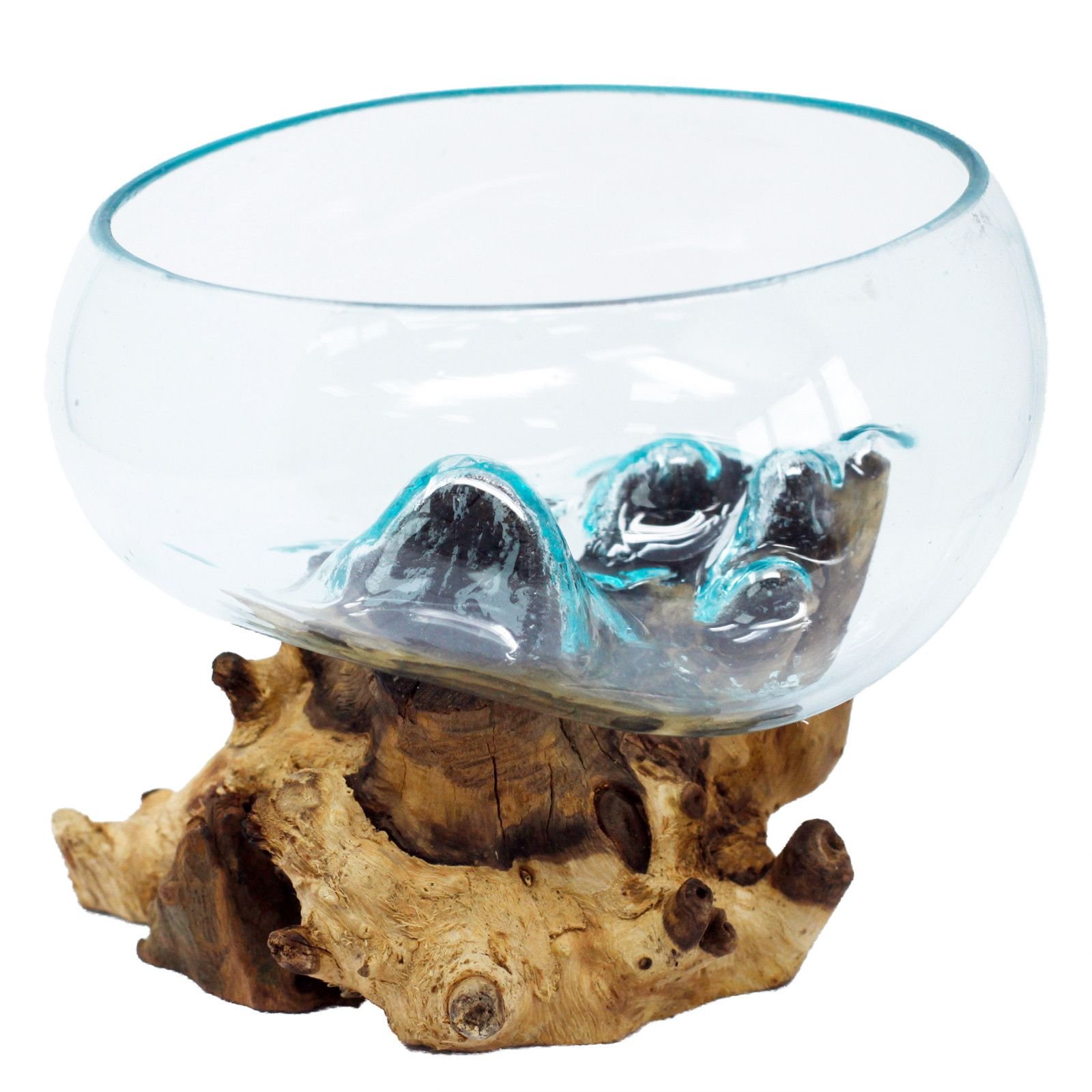 Molten Glass on Wood - Open Lrg Bowl - imagine 8