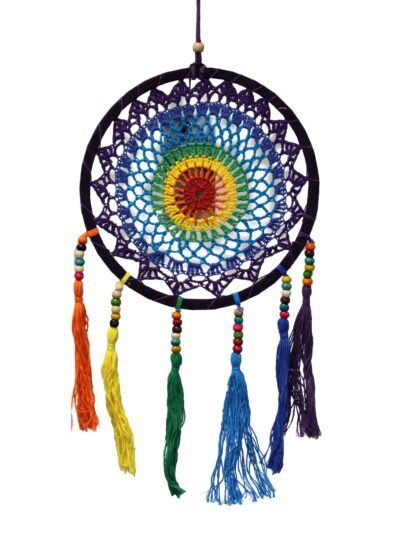 Small Dreamcatcher (22x56cm) - Vivid Rainbow