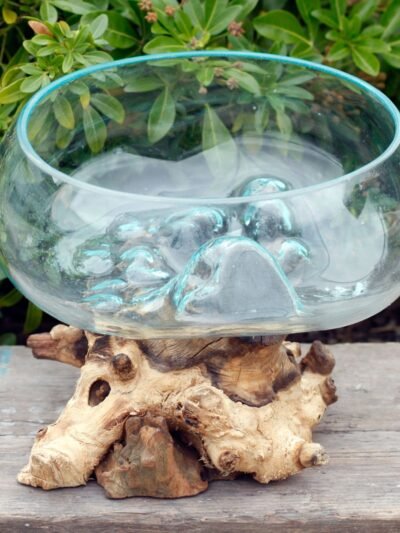 Molten Glass on Wood - Open Lrg Bowl