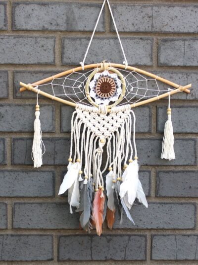 Protection Dream Cather - Sm Macrame Eye Assorted Colours