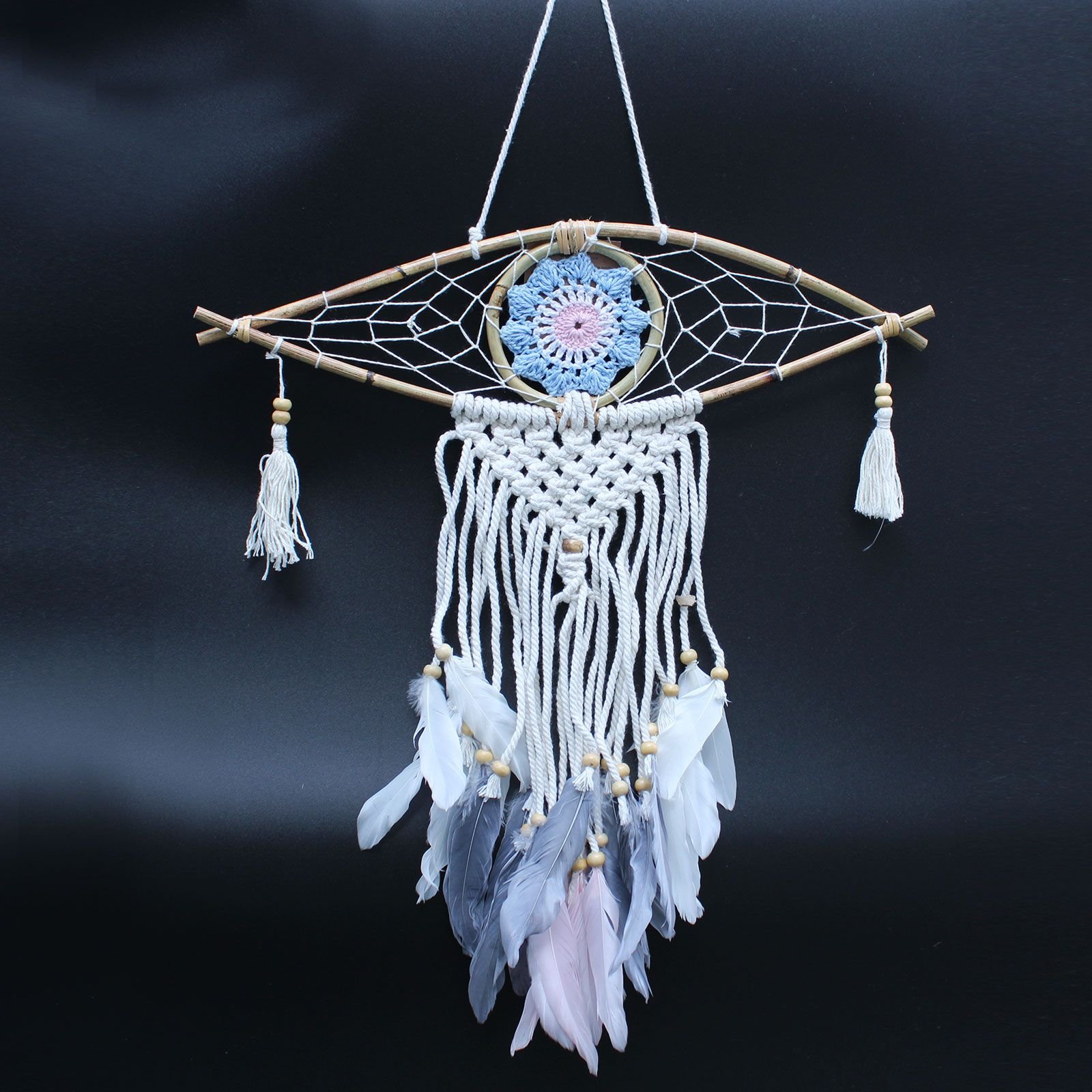 Protection Dream Cather - Sm Macrame Eye Assorted Colours - imagine 5