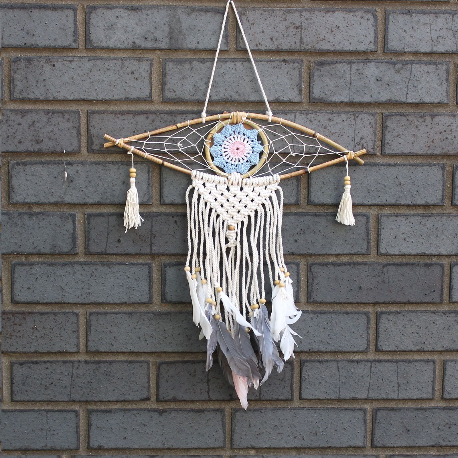 Protection Dream Cather - Sm Macrame Eye Assorted Colours - imagine 6