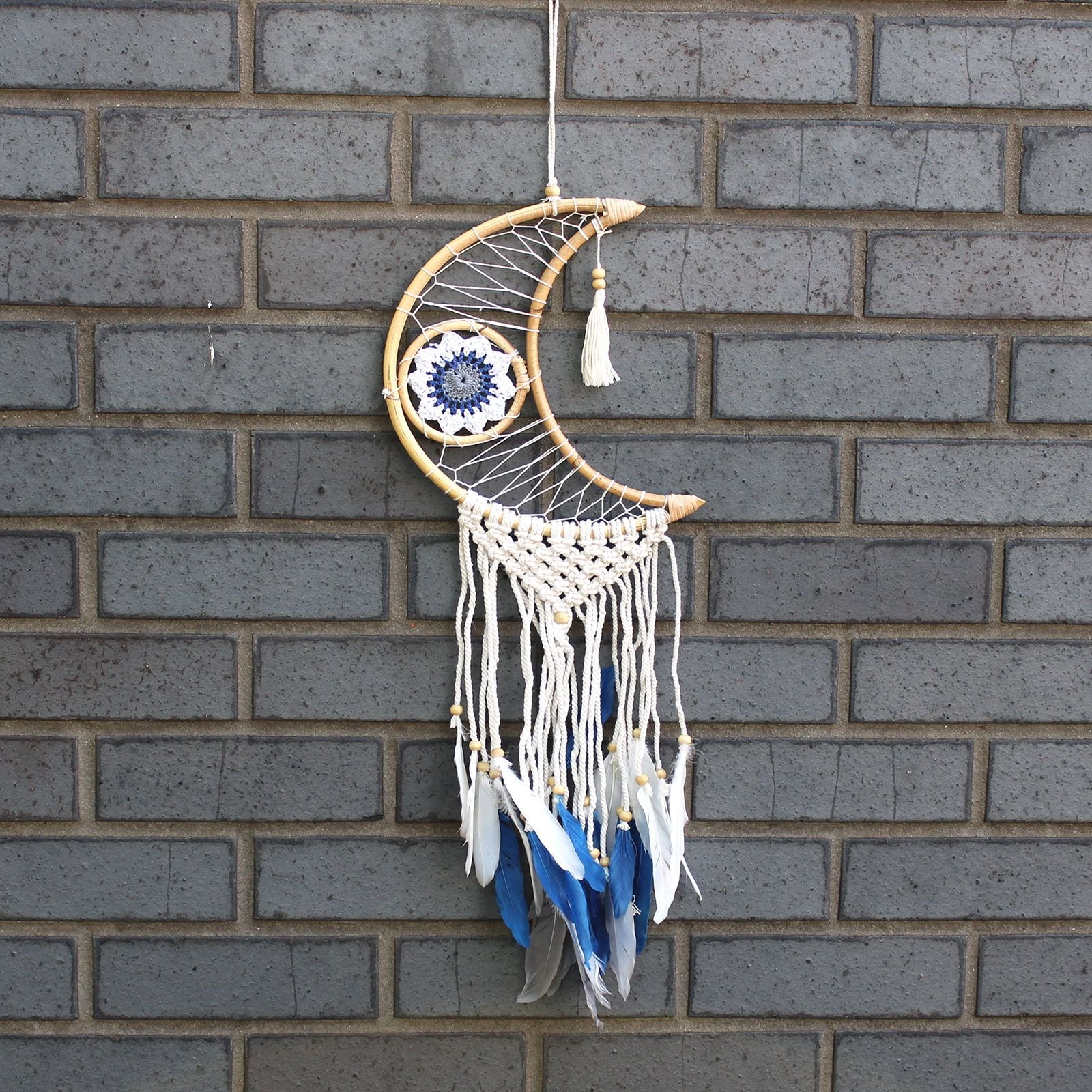 Protection Dream Cather - Macrame Moon Assorted Colours - imagine 9