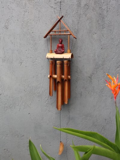 Bamboo Windchime - Natural finish - Brown Buddha 6 Tubes