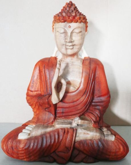 Hand Carved Buddha Statue - 30cm Teaching Transmission - imagine 2