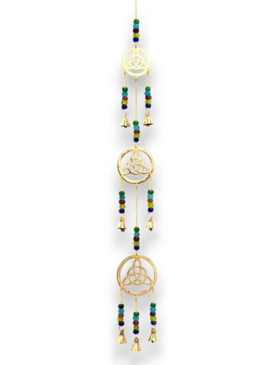 Indian Chimes - Brass Celtic Drop - 7 Bells - 6x64cm