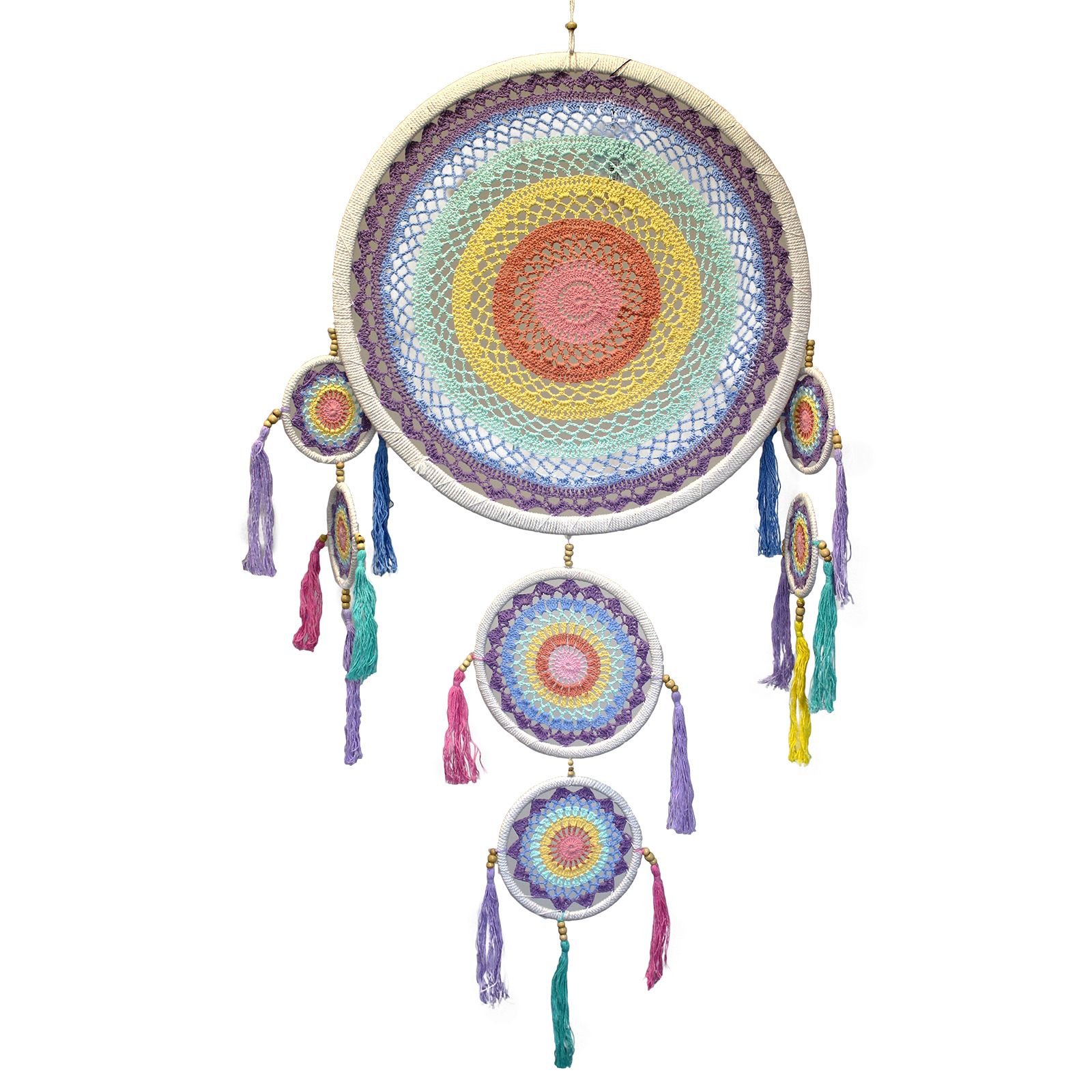 Large Dreamcatcher (55cm) - Pastel Rainbow - imagine 6