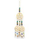 Indian Chimes - Brass Tri-Pentagram  - 7 Bells - 9.5x32cm