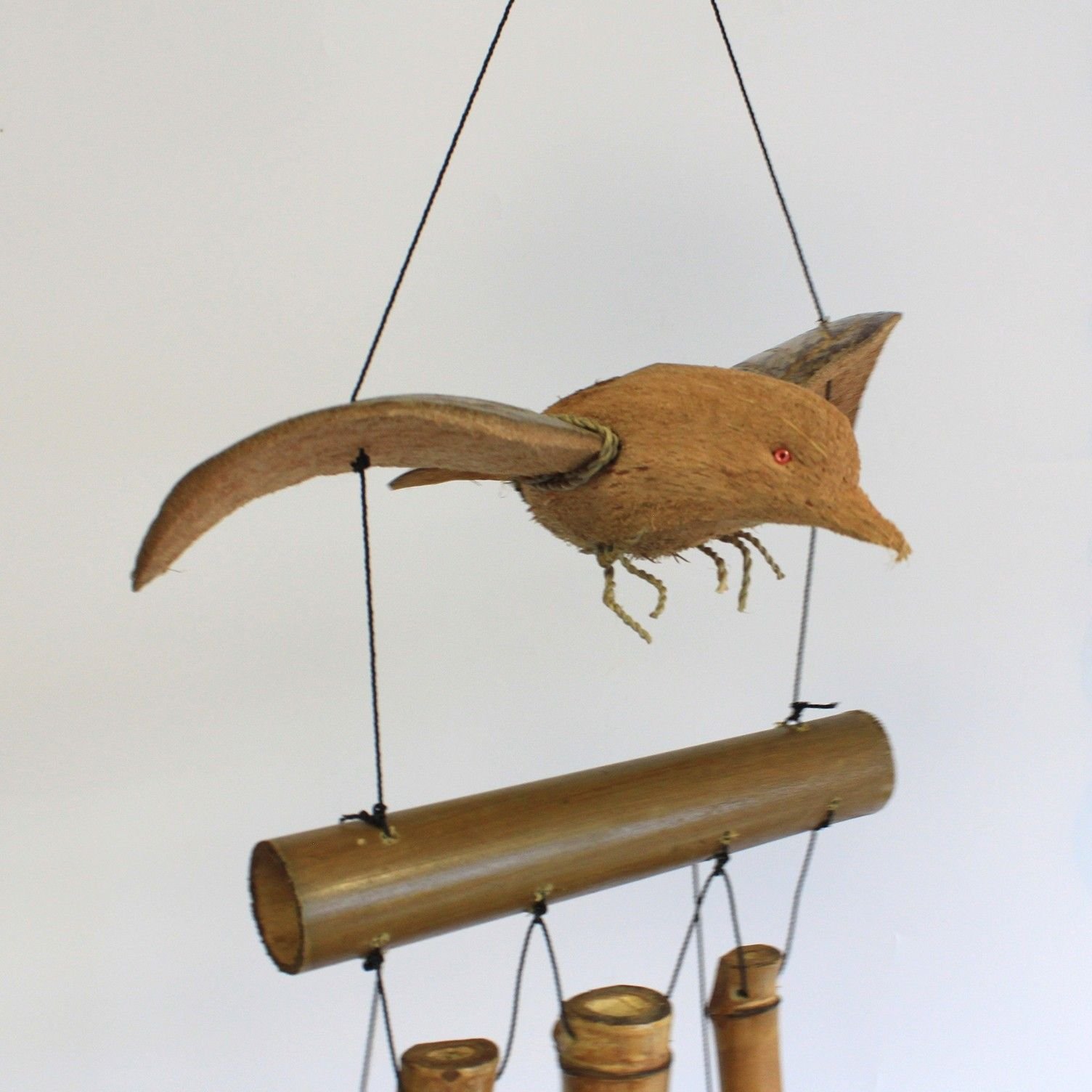 1x Coconut Blackbird Windchimes - imagine 3