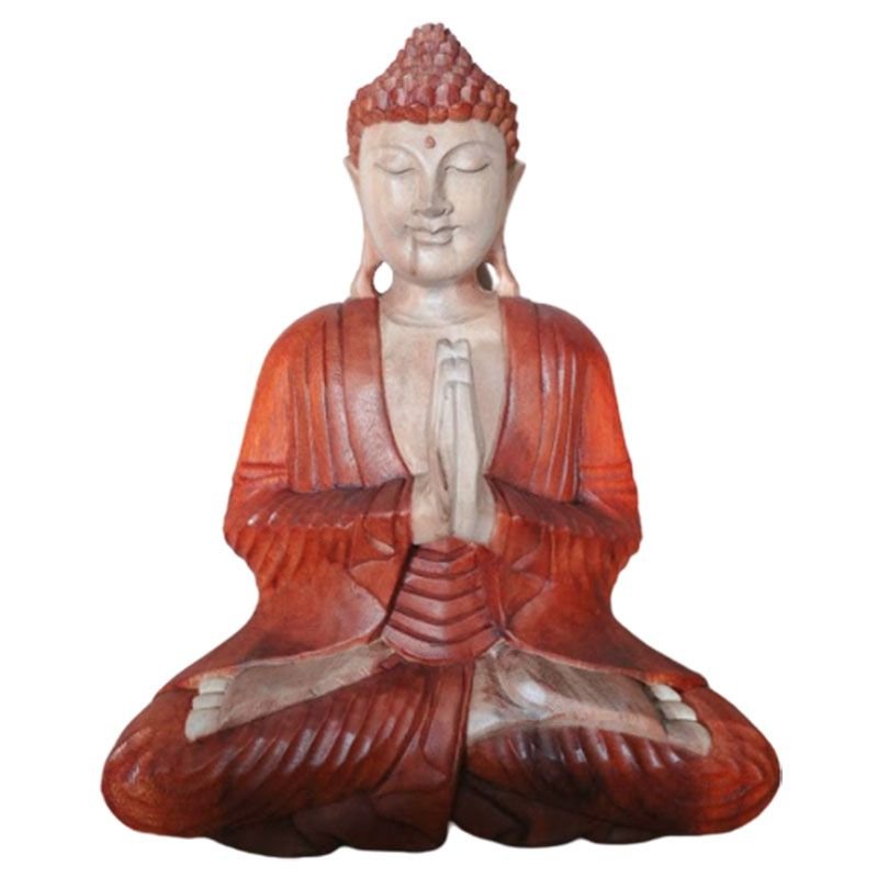 Hand Carved Buddha Statue - 40cm Welcome - imagine 3
