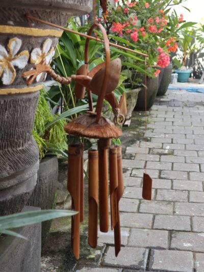 Bamboo Windchime - Natural finish - Coconut Dragon