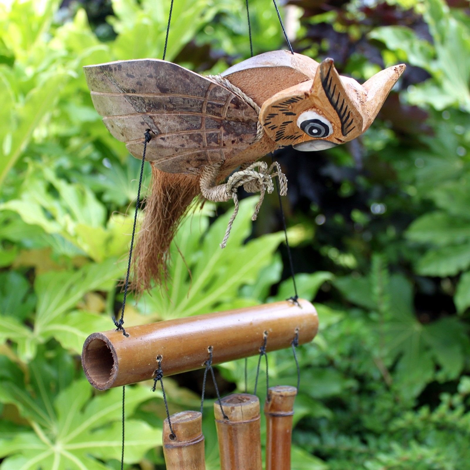 1x Coconut Owl Windchimes - imagine 2