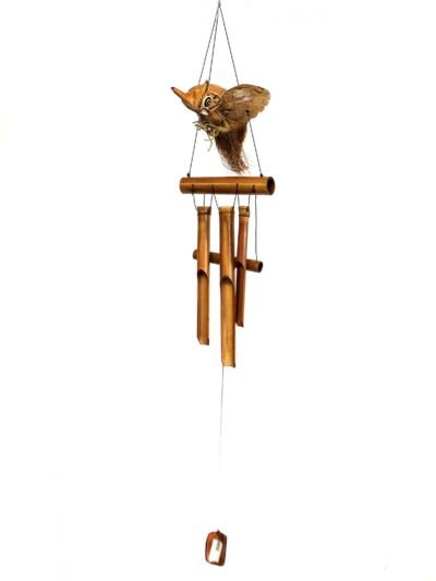 1x Coconut Owl Windchimes