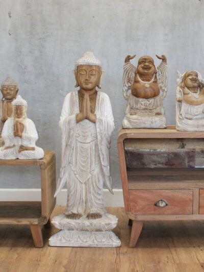 Hand Carved Buddha Statue - 100 cm Welcome