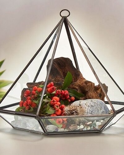 Glass Terrarium - Large Diamond