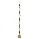 Indian Chimes - Brass Flower of Life with Rudraksha Beads String Bells - 6x63cm
