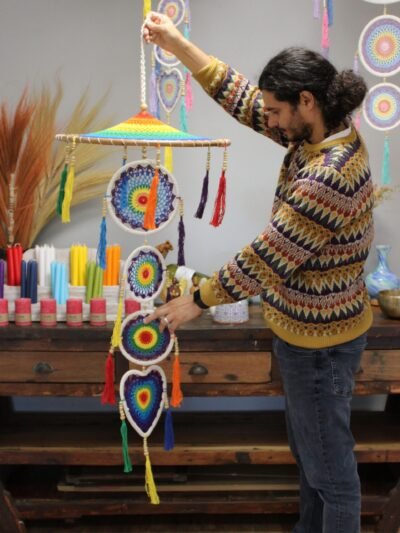 Extra Large Drama Dreamcatcher - Vivid Rainbow