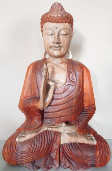 Hand Carved Buddha Statue - 60cm Teaching Transmission - imagine 2