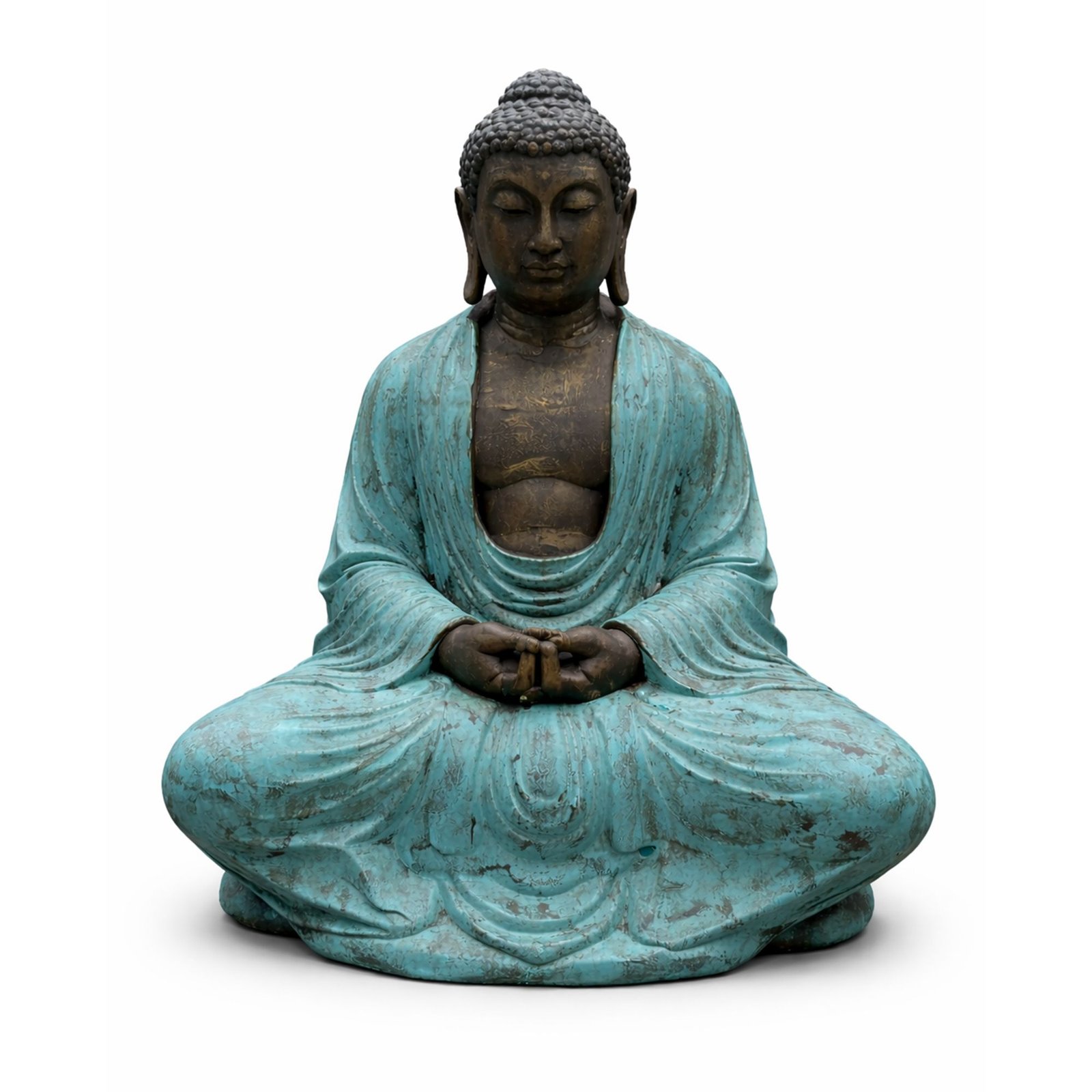 Large Turquoise & Stone Thai Buddha - 0.96m - imagine 3
