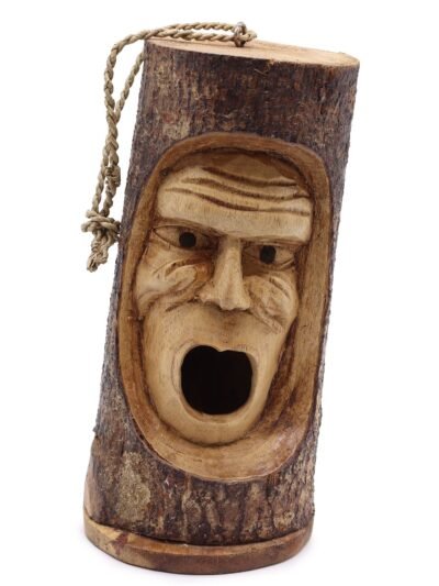 Tree Trunk Face - Bird House - Grumpy Old Man