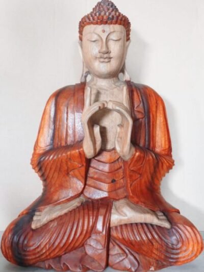 Hand Carved Buddha Statue - 60cm Two Hands