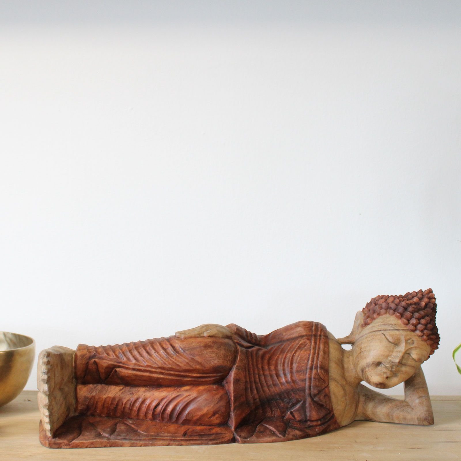 Hand Carved Buddha Statue - 50cm - Sleeping - imagine 4