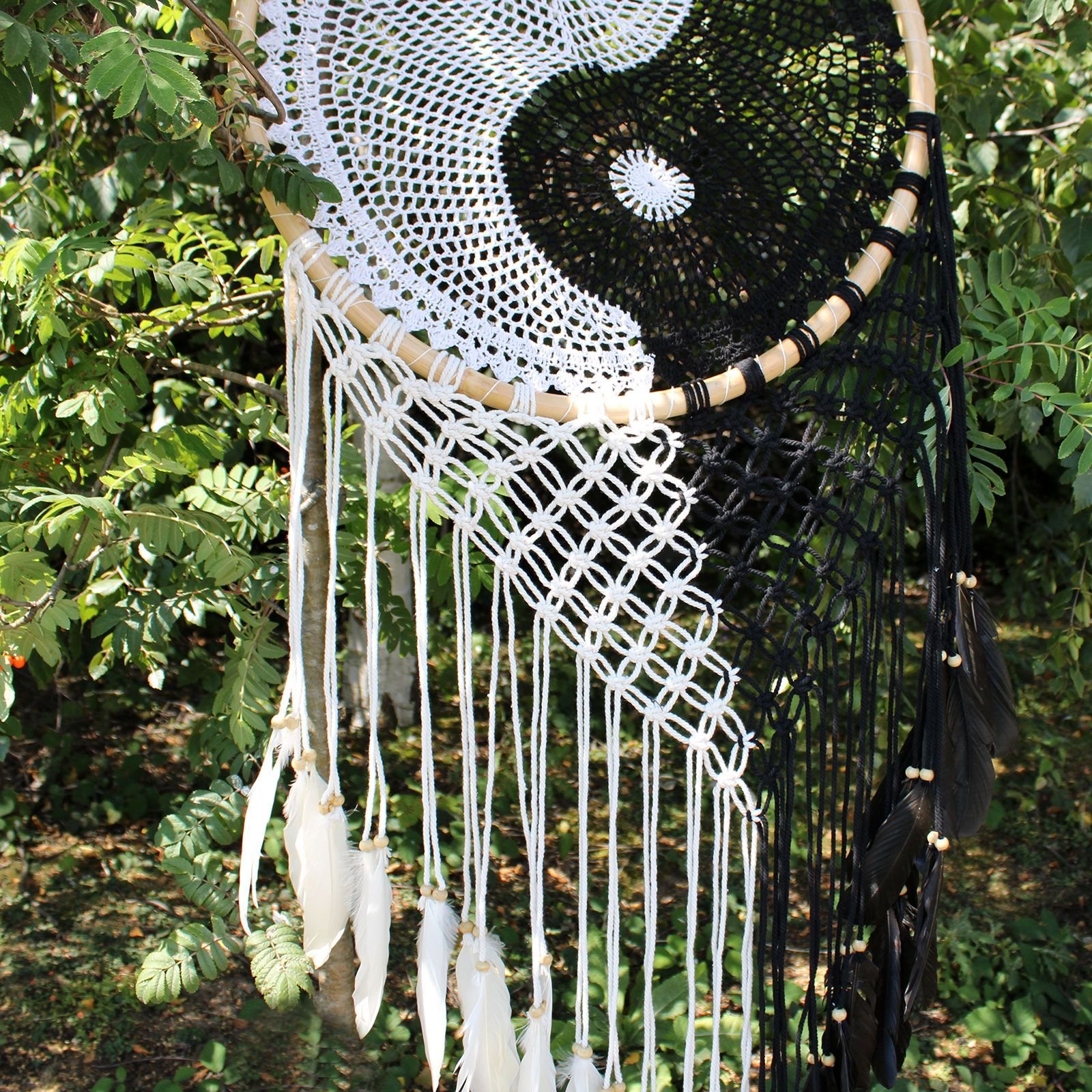 Bali Dreamcatchers - Extra Large Ying Yang D: 50cm - imagine 4