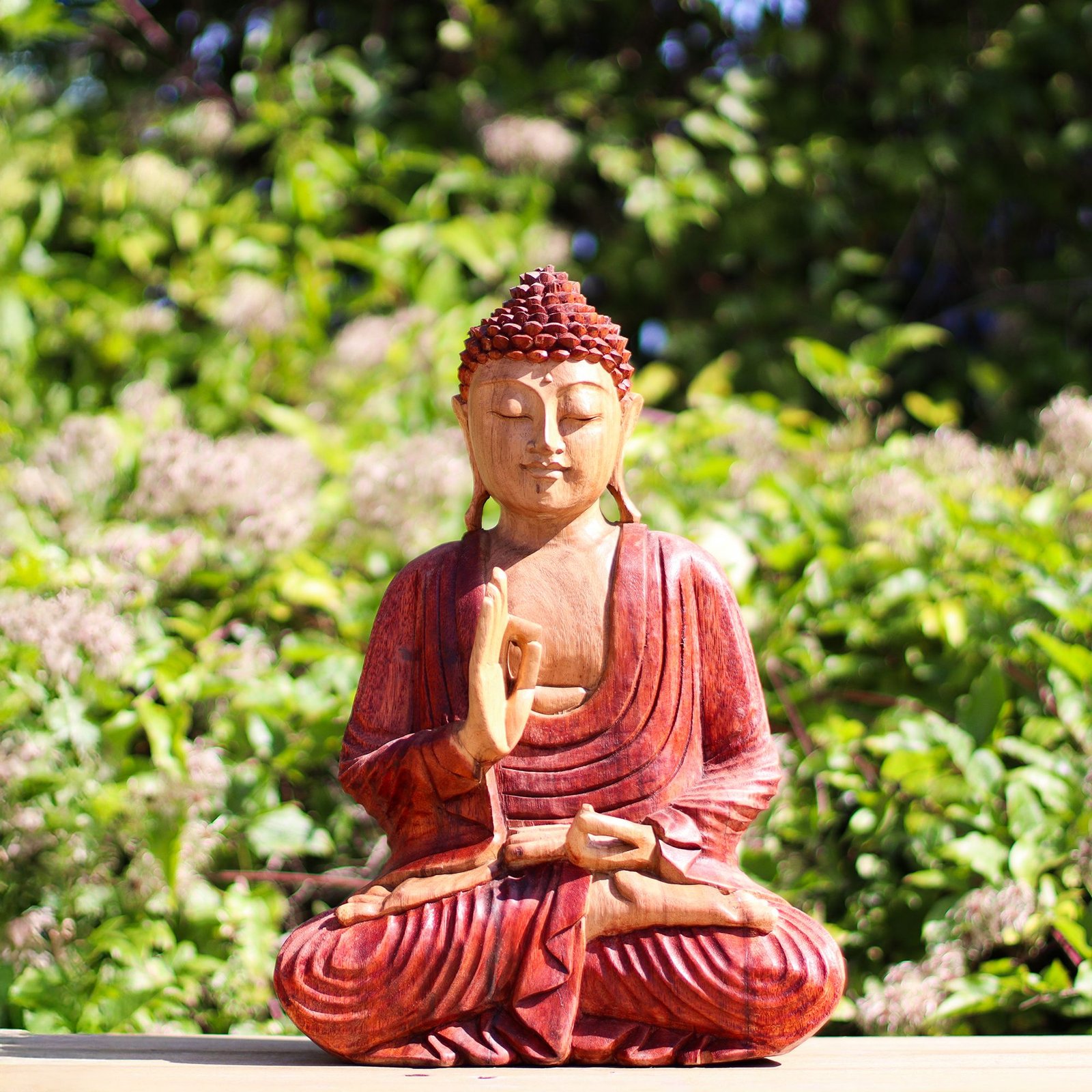 Hand Carved Buddha Statue - 30cm Teaching Transmission - imagine 7